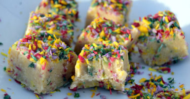 Cashew Vanilla Fudge with Natural Sprinkles Recipe