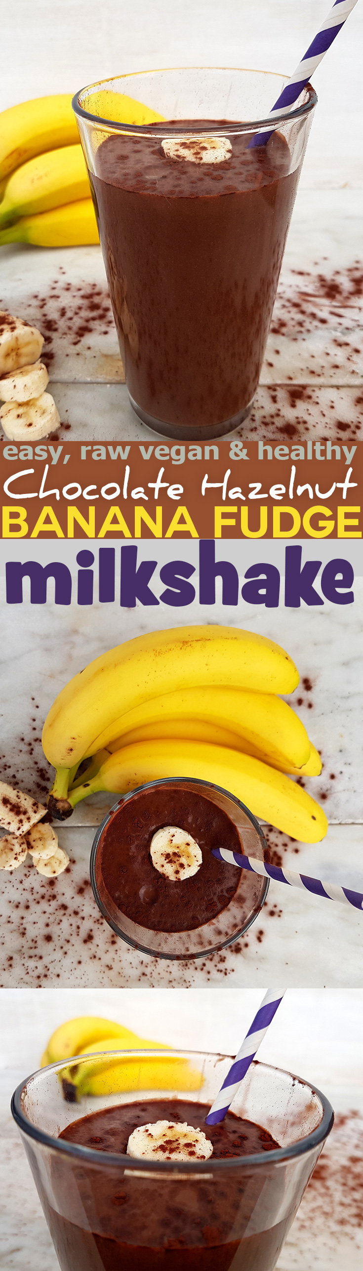 Chocolate Hazelnut Banana Fudge Milkshake Recipe Nest and Glow