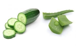 Cucumber Aloe Vera mask for sunburn