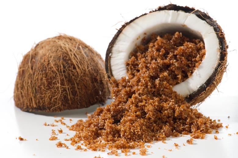 Coconut with coconut palm sugar