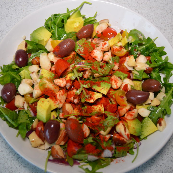 Rocket Brazil and Avocado Salad