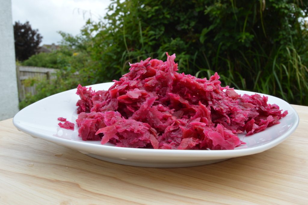 raw sauerkraut on a plate