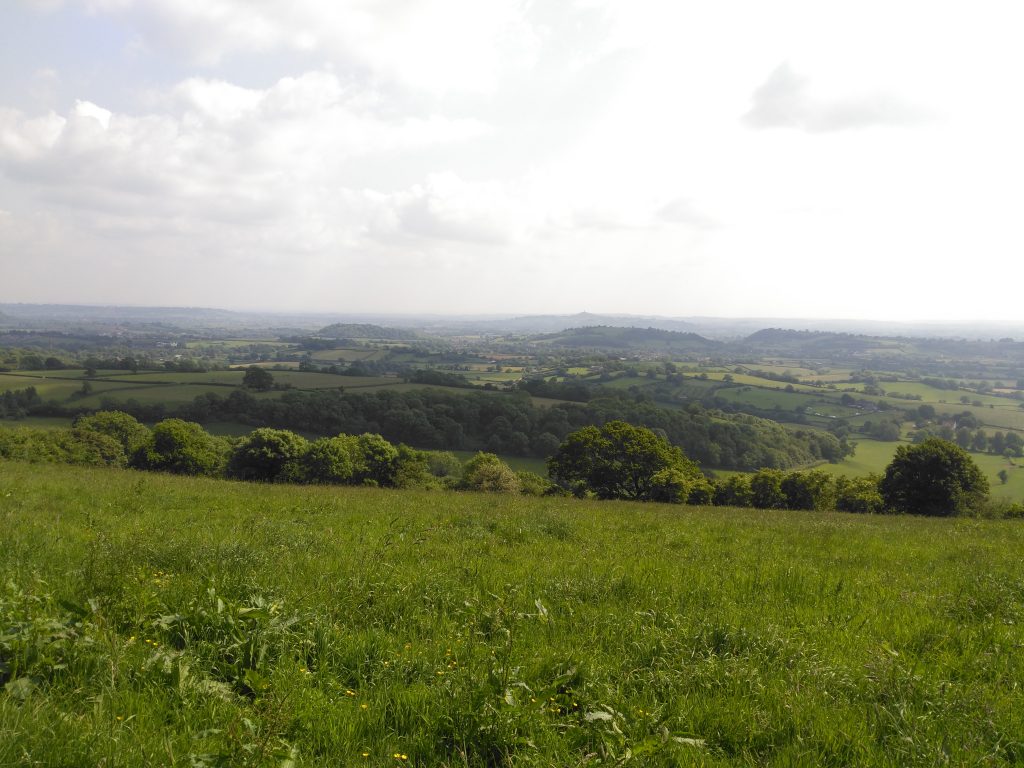 ebbor gorge view of glastonbury tor