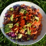 Carrot, Cabbage and Sprouted Sunflower Seed Salad