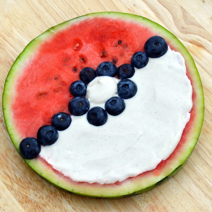 Watermelon Fruit Pizza Pokeball