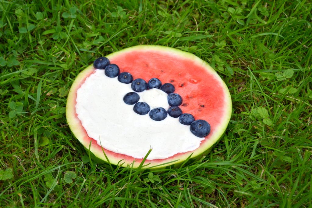 Pokemon PokeBall Fruit pizza in the wild