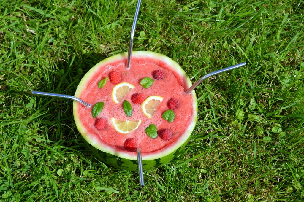 Raspberry Watermelon Lemonade looks so tempting garnished with mint leaves, berries and slices of lemon. This drink tastes so good you won't know it's a healthy lemonade