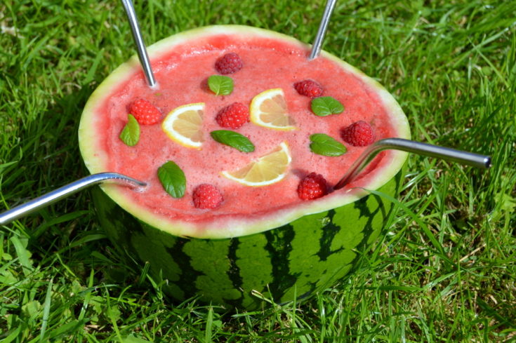 Watermelon raspberry lemonade