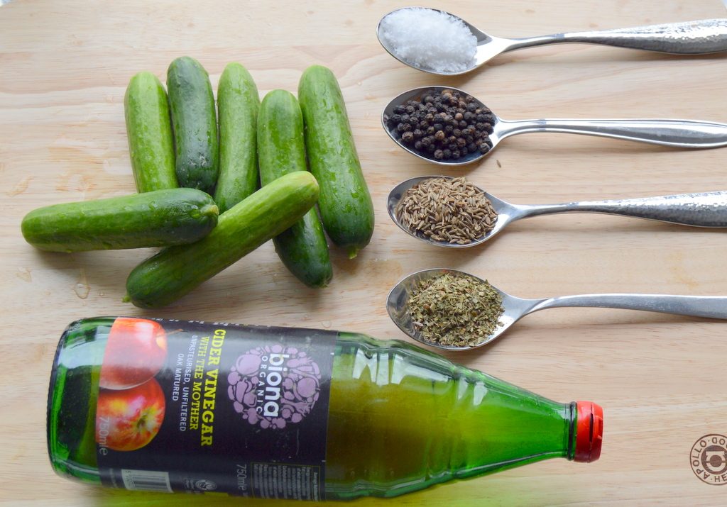 ingredients for 24 Hour Pickled Gherkins