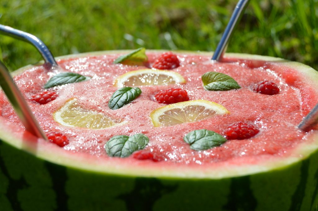 Just Raspberry, Watermelon and lemon in Raspberry Watermelon Lemonade The perfect summer drink