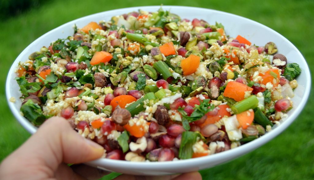 Fruity Cauliflower crunch on a plate