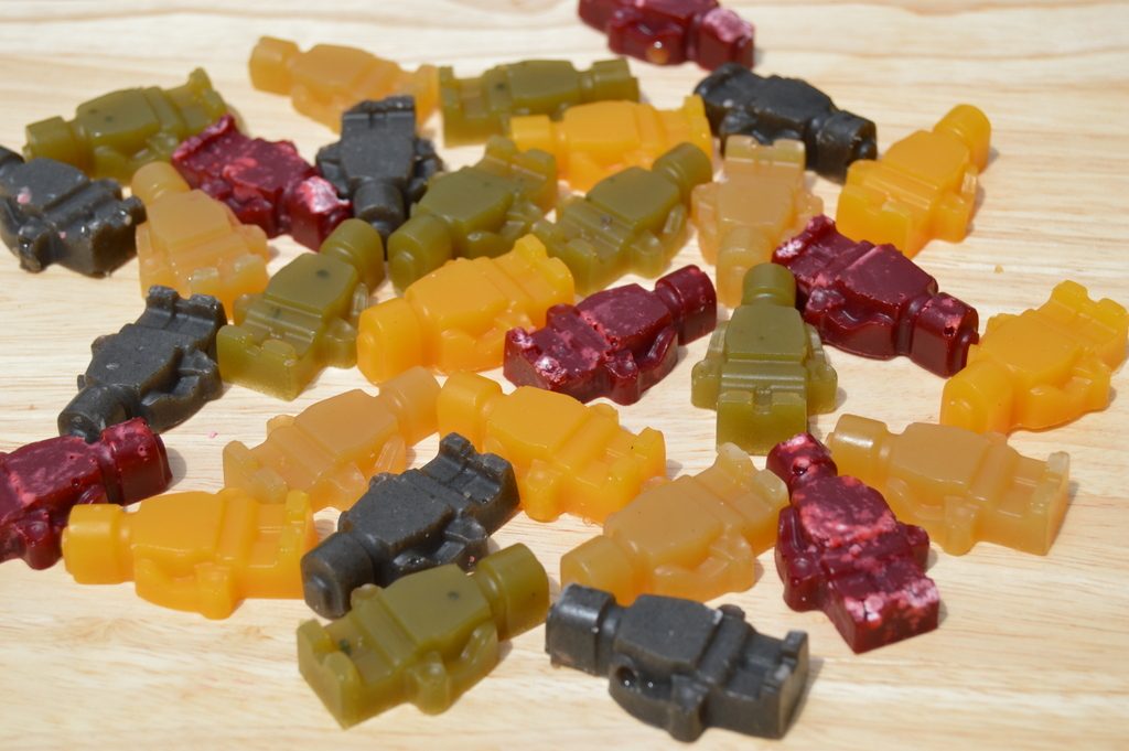 Fruit Juice Jelly Sweets on a board