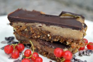 raw chocolate caramel slice vegan gluten free