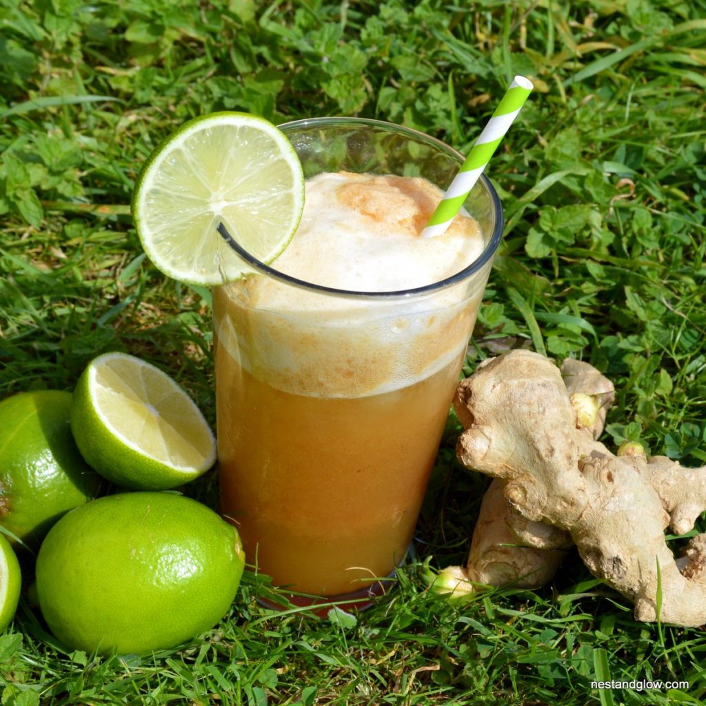 spicy ginger beer recipe made from just a few fresh and whole ingredients