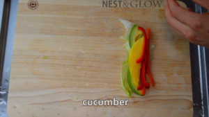 cool cuecumber in summer rolls