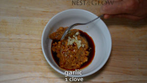 1 clove of raw garlic minced