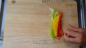 sweet red pepper strips
