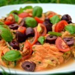 Creamy Tomato Courgette Spaghetti