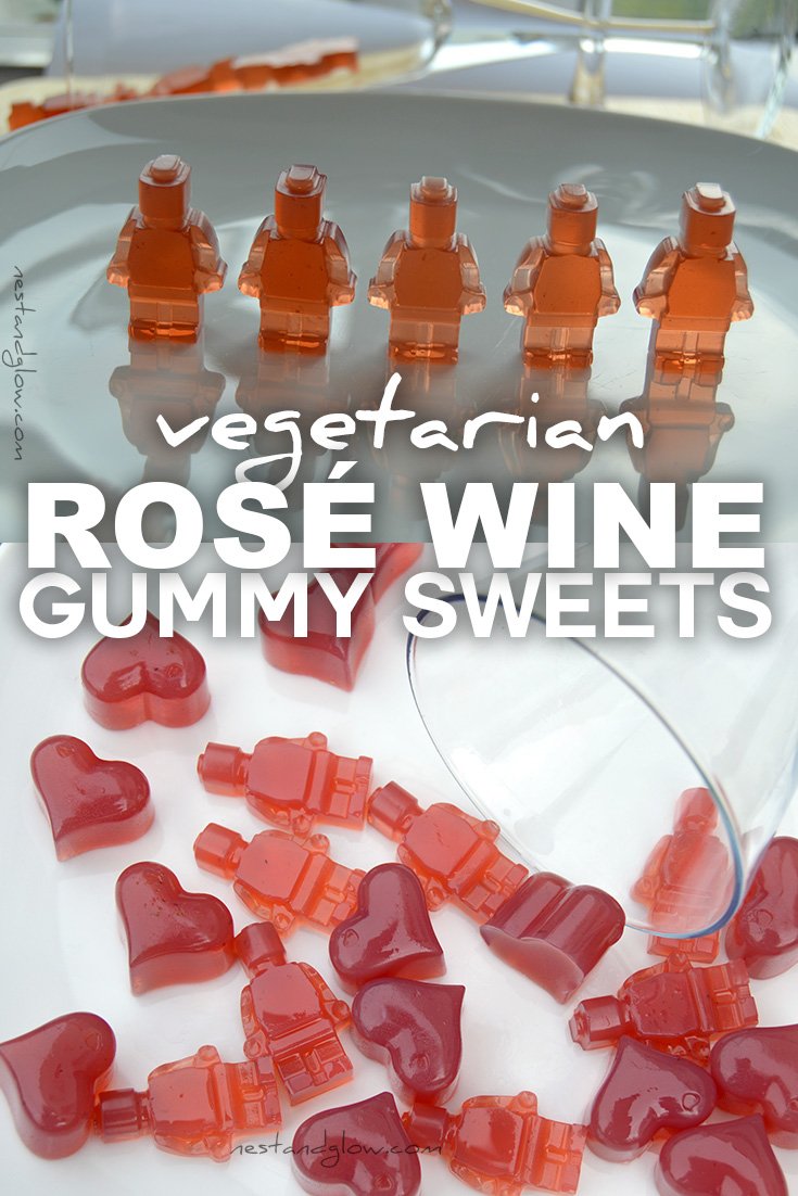 Vegetarian Rosé Gummy Sweets Nest and Glow