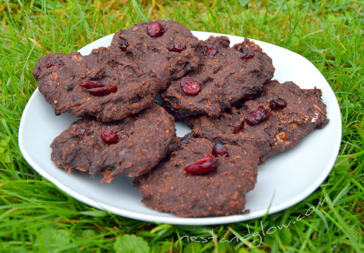 4 Ingredient Chocolate Cranberry Cookies Recipe