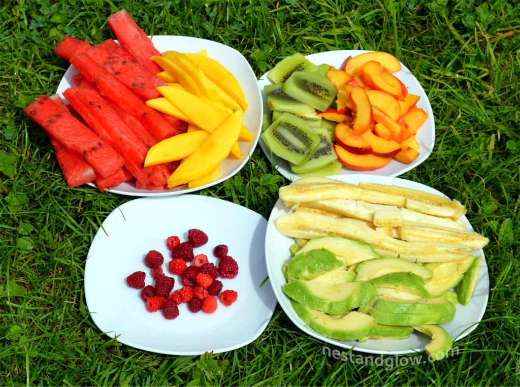 Ingredients for Fruity Summer Rolls with Salted Caramel Dip