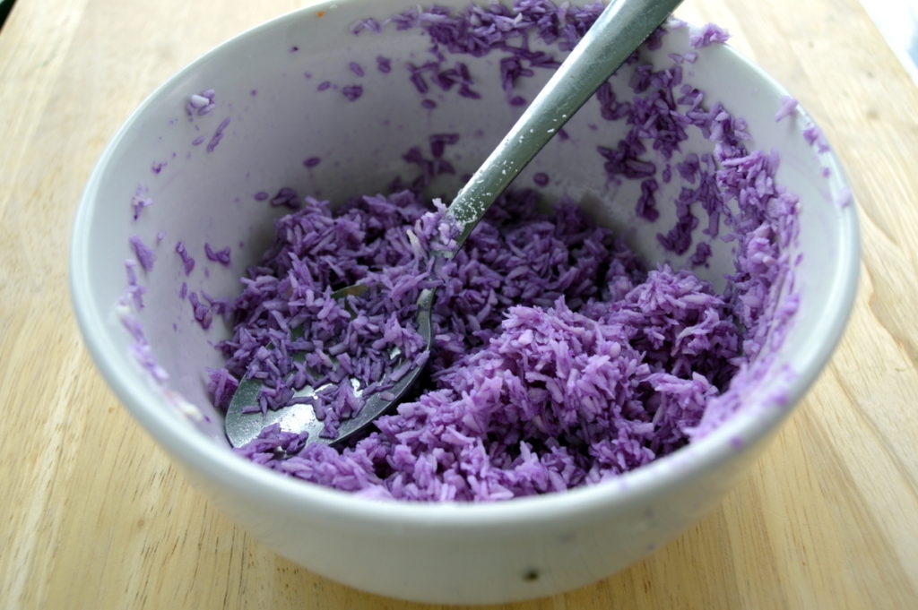 red cabbage sprinkles