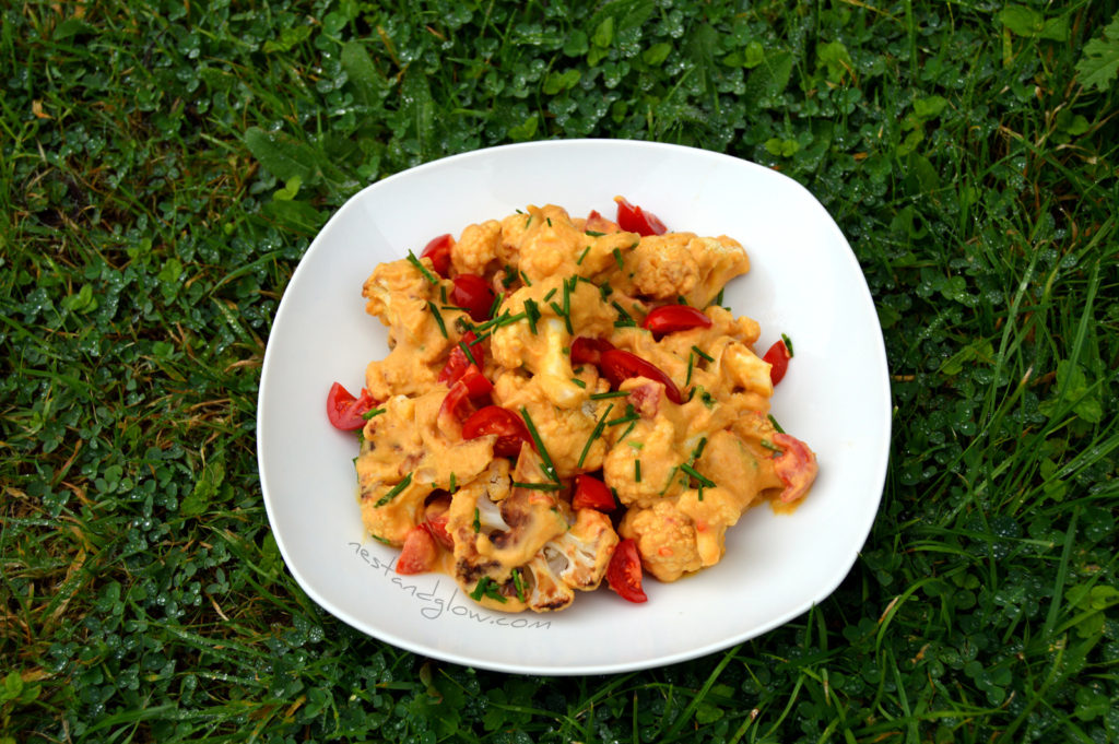 Roasted Cauliflower Cheese On Plate