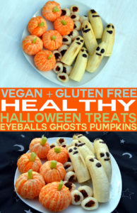 Easy to make Healthy Halloween Treats. Vegan and gluten free
