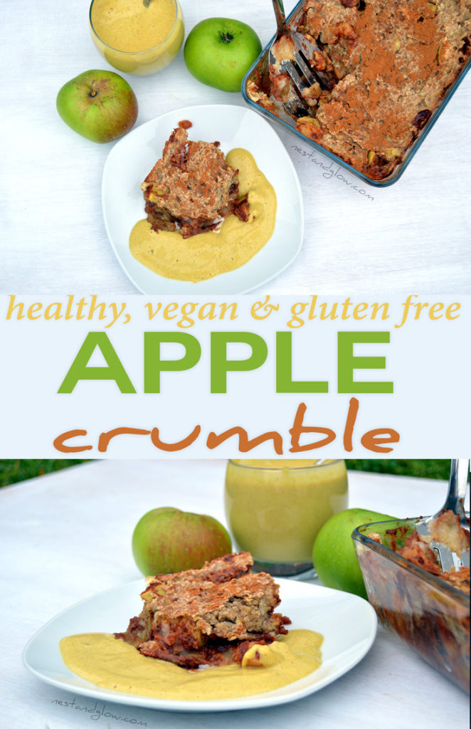 healthy vegan apple crumble