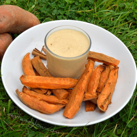 Sweet Potato Chips with Macadamia Vanilla Dip