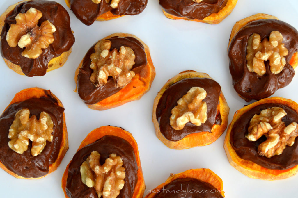 Chocolate Avocado on Sweet Potato Bites Recipe