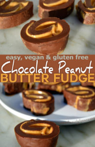 Chocolate peanut butter fudge - dairy free and easy recipe