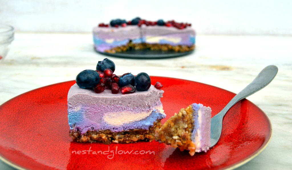 cotton candy cashew cheesecake