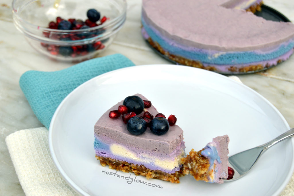 plant based cotton candy cheesecake