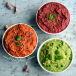 Red Pepper, Mint Pea & Beetroot Hummus