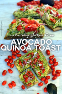 Easy recipe for gluten free Avocado on Quinoa Bread Toast