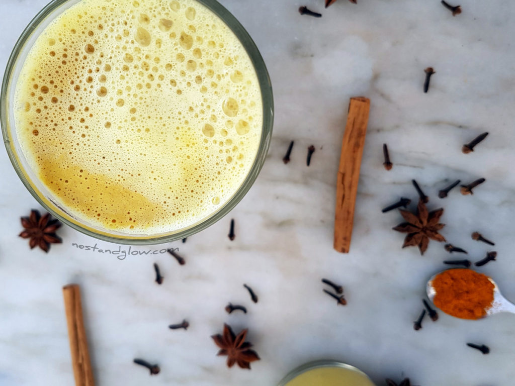 Golden Cashew Turmeric Milk Easy Recipe