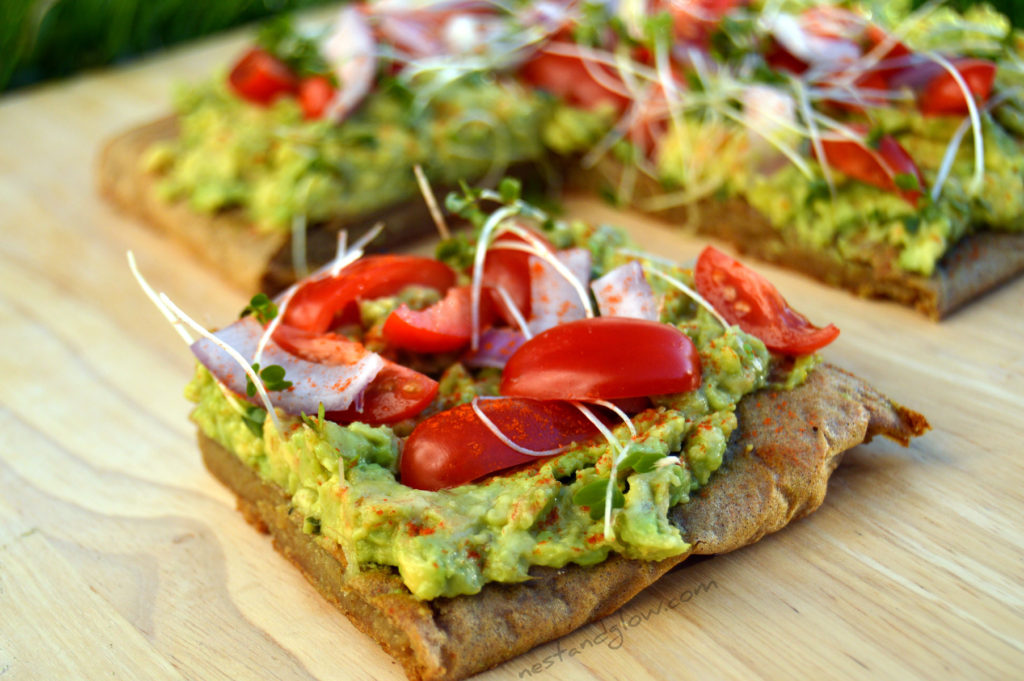 Avocado Toast made from Quinoa Bread Recipe