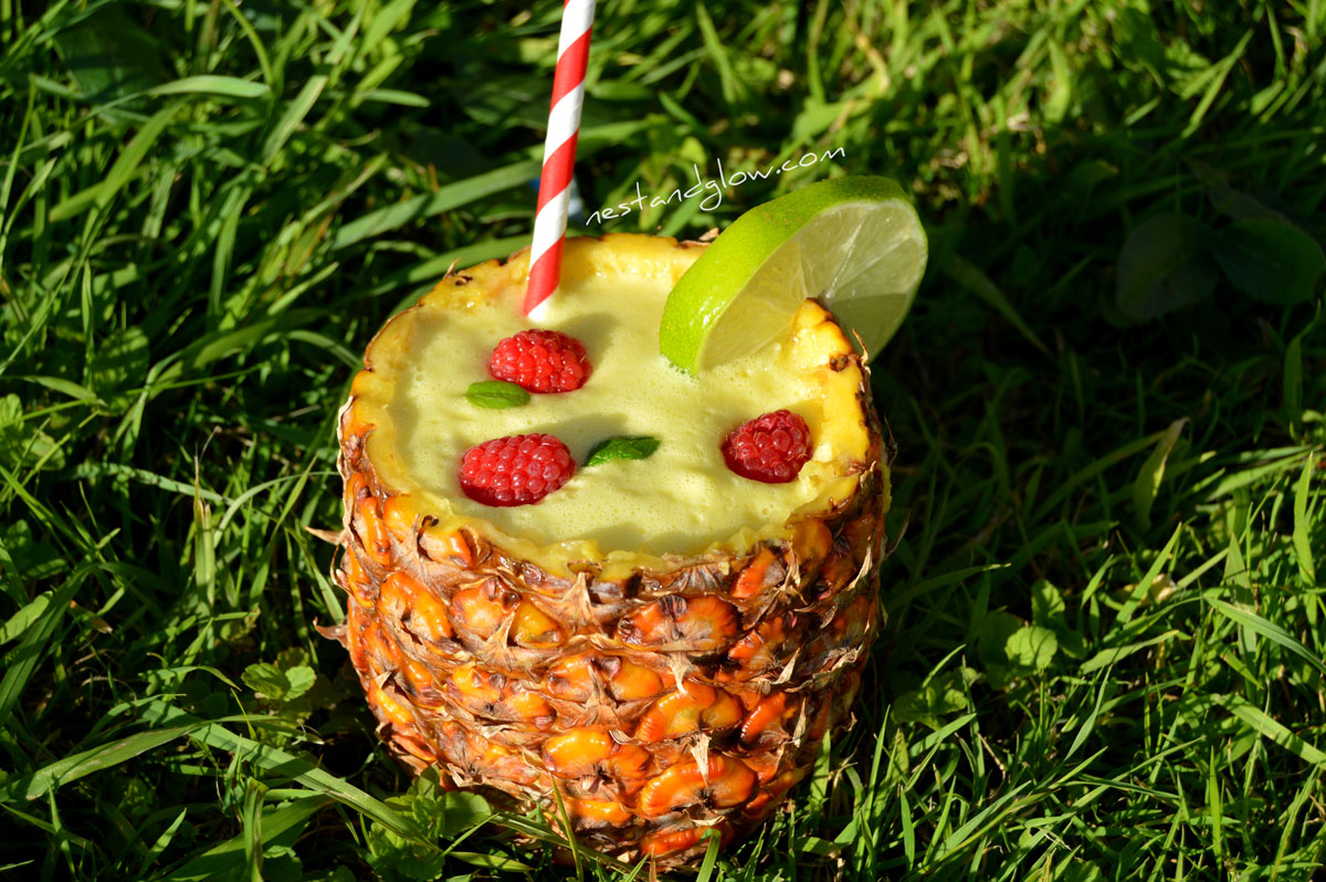 Sour Lime Pina Colada Cocktail Recipe Nest and Glow