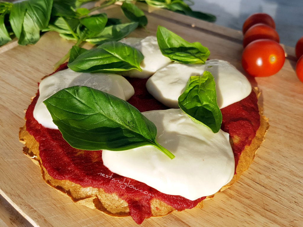 Cashew Mozzarella Quinoa Crust Pizza Vegan Recipe