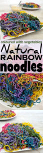 Natural Rainbow Noodles with Vegetable Dye