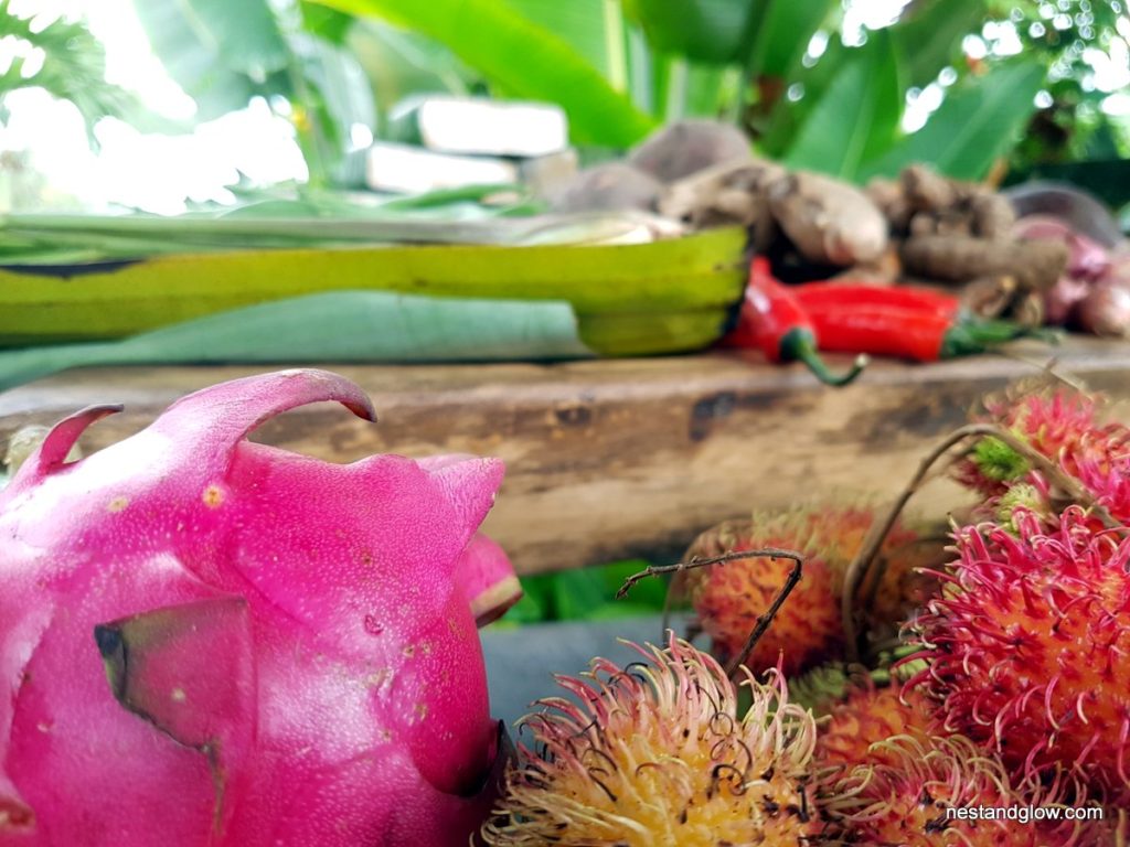 Bali fruit and vegetalbes close up