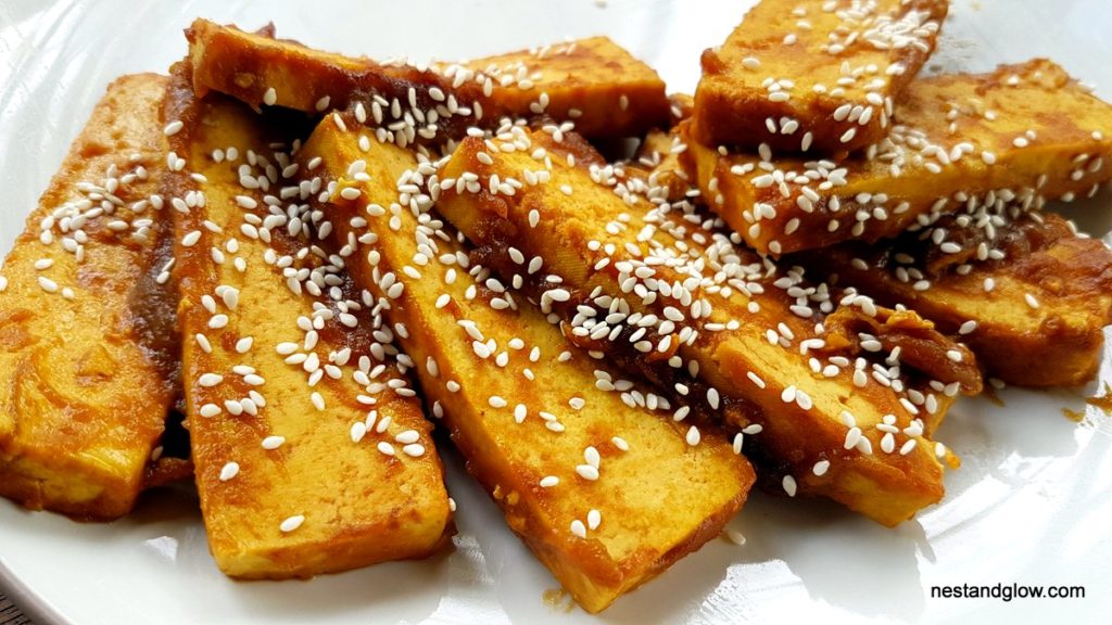crispy tofu in homemade teriyak recipe