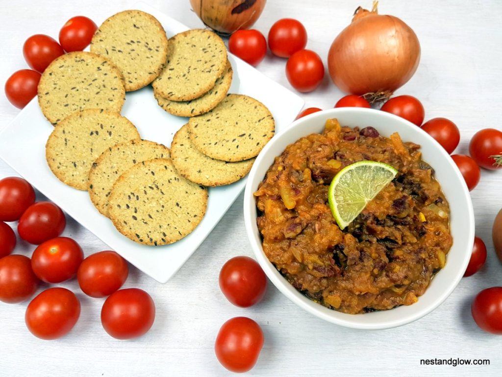 Spicy tomato kidney bean curry dip