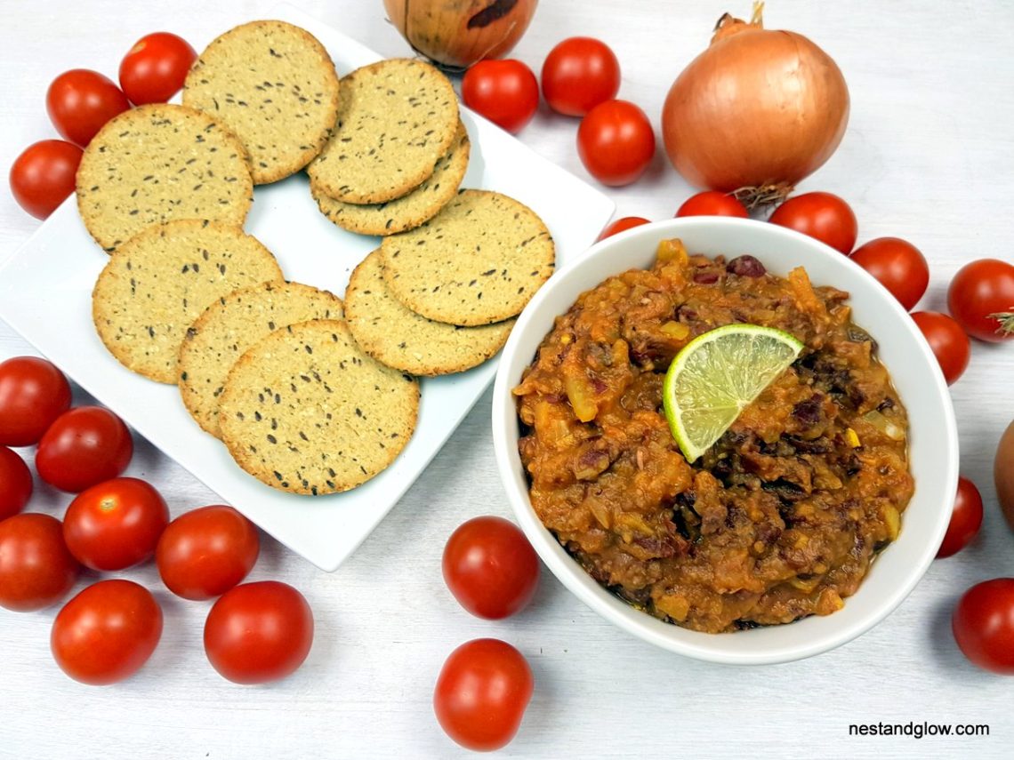 Spicy Kidney Bean Tomato Dip Nest and Glow