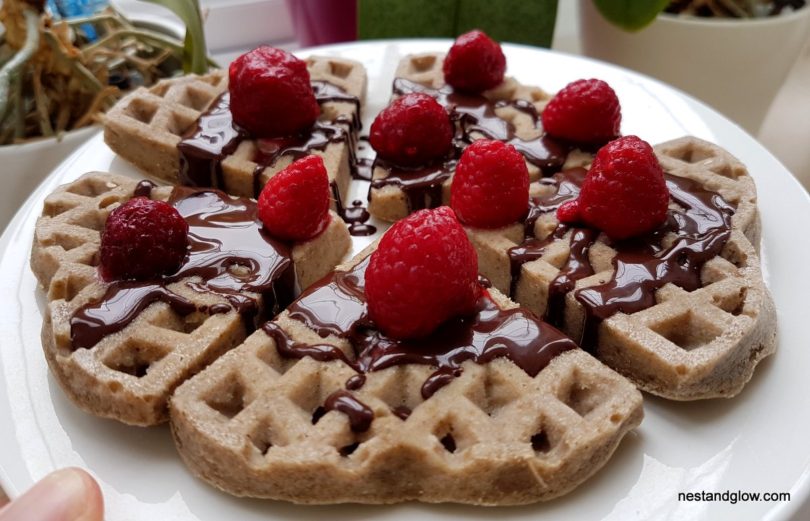 Chia Buckwheat Waffles Recipe [no egg, no dairy, no gluten]