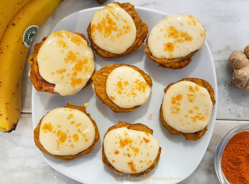 A plate of Ginger Turmeric Vanilla Cookies