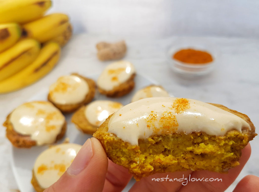 Half eaten Ginger Turmeric Vanilla Cookies