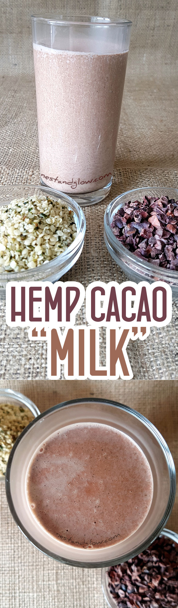 Hemp Seed Cacao Chocolate Milk Nest and Glow