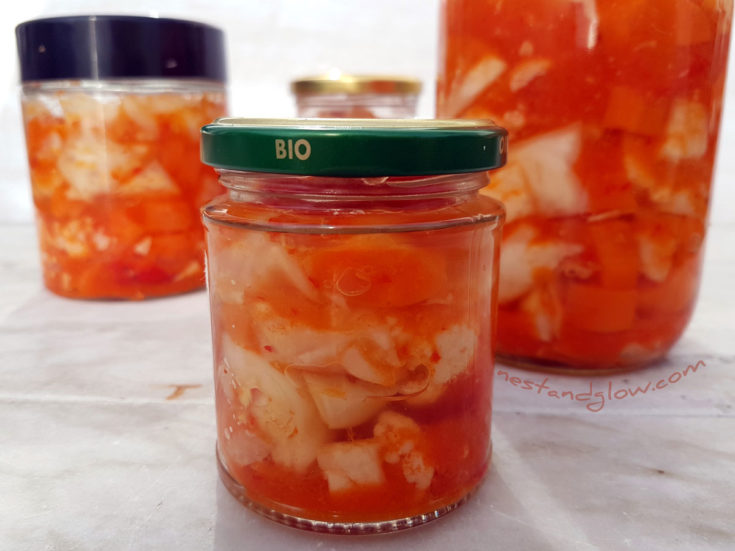 Kimchi that is vegan raw and sugarfree